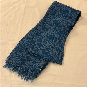 Blue Patterned Scarf